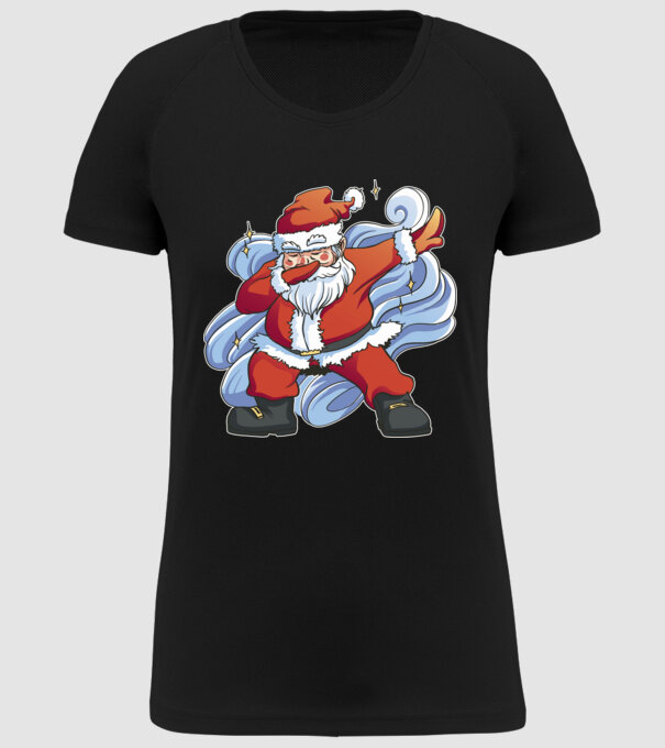 Moș Crăciun DAB pentru Crăciun model negru pe tricou