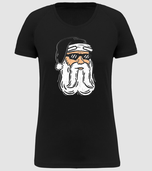 Cap Moș Crăciun model negru pe tricou