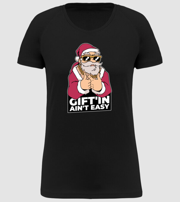 Moș Crăciun Gangster - tricou amuzant Crăciun model negru pe tricou