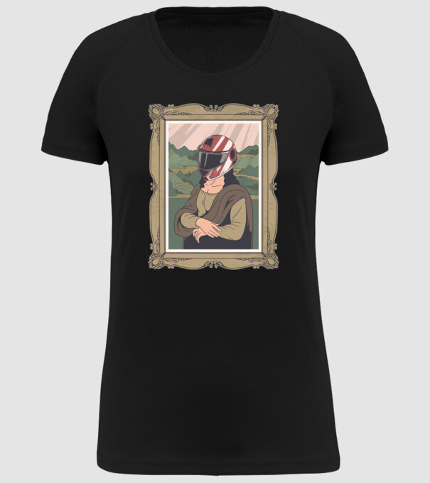 Mona Lisa Concurent model negru pe tricou