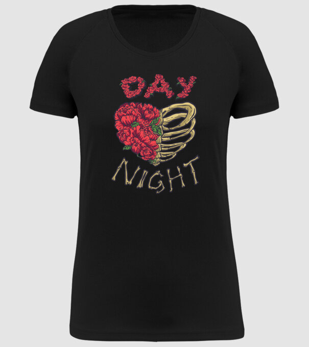 Zi vs. noapte model negru pe tricou