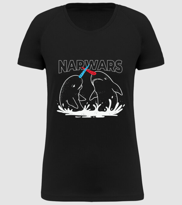 Narwars model negru pe tricou