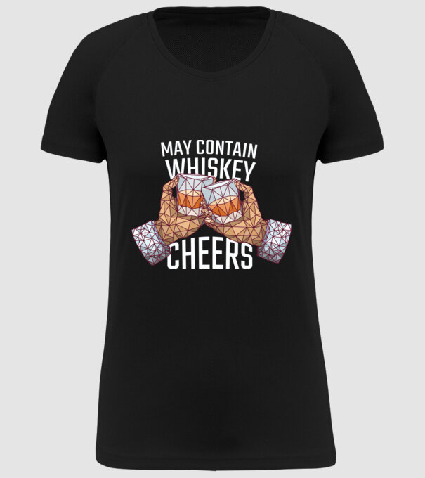 Poate conține urme de whisky model negru pe tricou