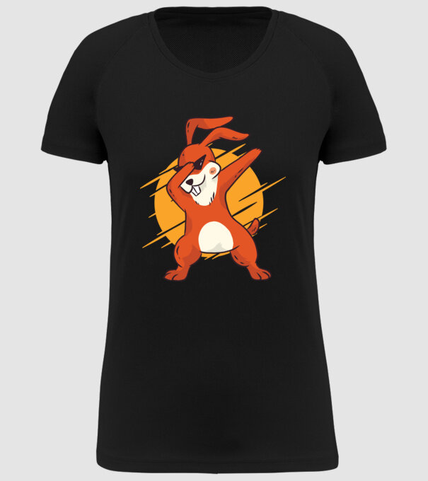 Iepuraș DAB model negru pe tricou