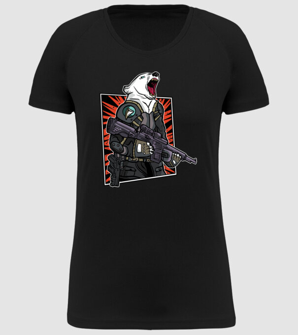 Ursul rusesc înarmat model negru pe tricou