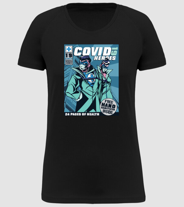 Medici Supereroi Benzi desenate model negru pe tricou