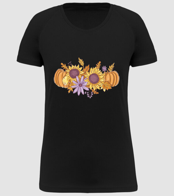 Scena de toamnă Halloween model negru pe tricou