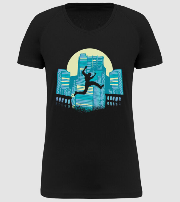 Parkour model negru pe tricou