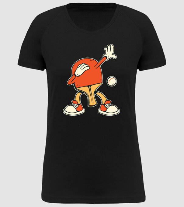 Ping Pong DAB model negru pe tricou