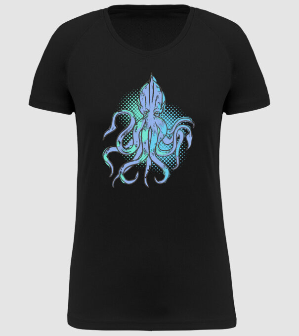 Cthulhu Caracatiță model negru pe tricou