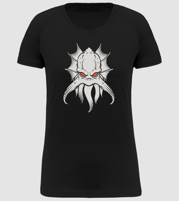 Cap de caracatiță model negru pe tricou