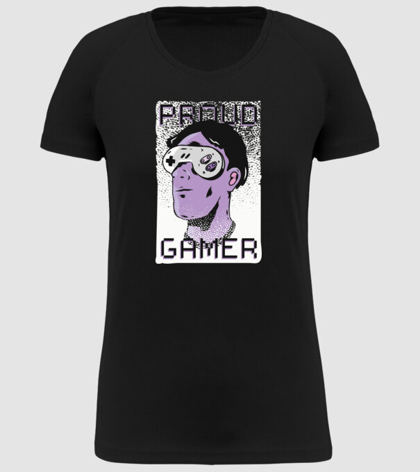 Ochelarii VR Proud Gamer model negru pe tricou