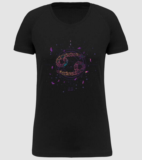 Cancer Zodiac model negru pe tricou