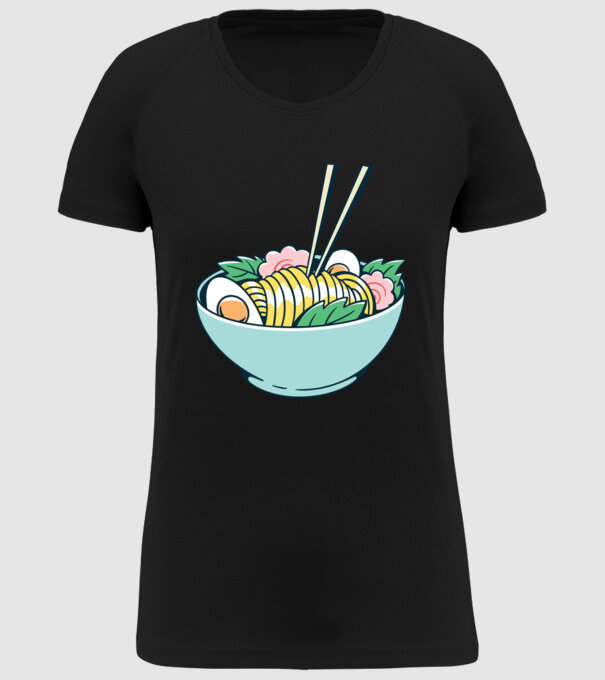 Paste Ramen model negru pe tricou
