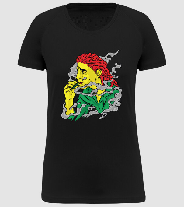 Dreadlock model negru pe tricou