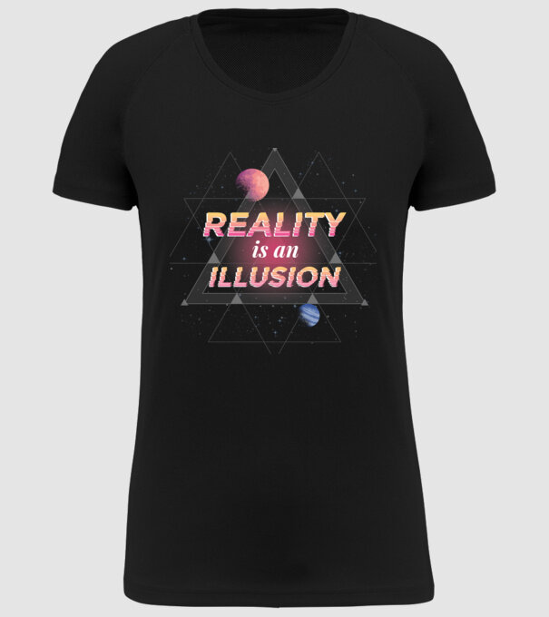 Reality is an Illusion model negru pe tricou