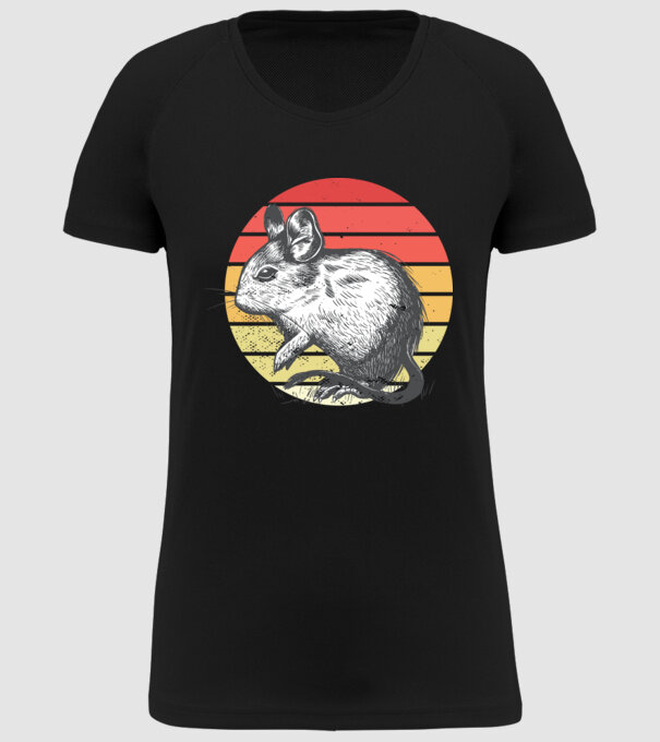 Retro Degu model negru pe tricou