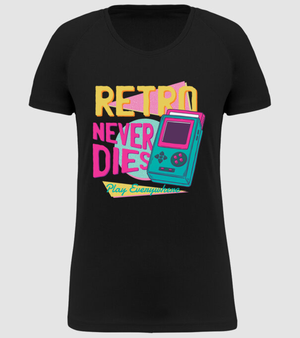 Retro Gameboy model negru pe tricou