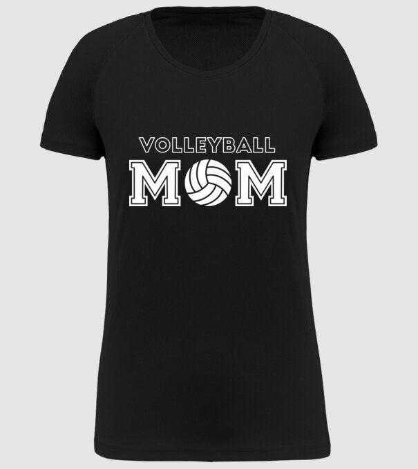 Mamă voleibalistă model negru pe tricou
