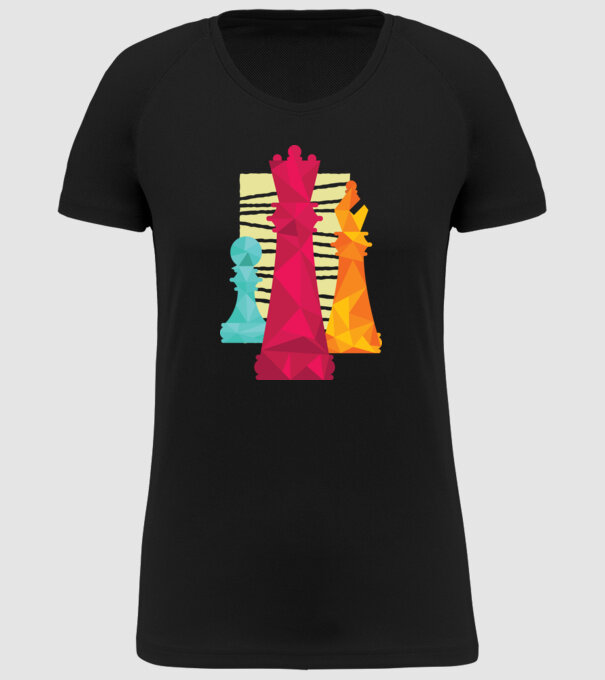 Piese Șah model negru pe tricou