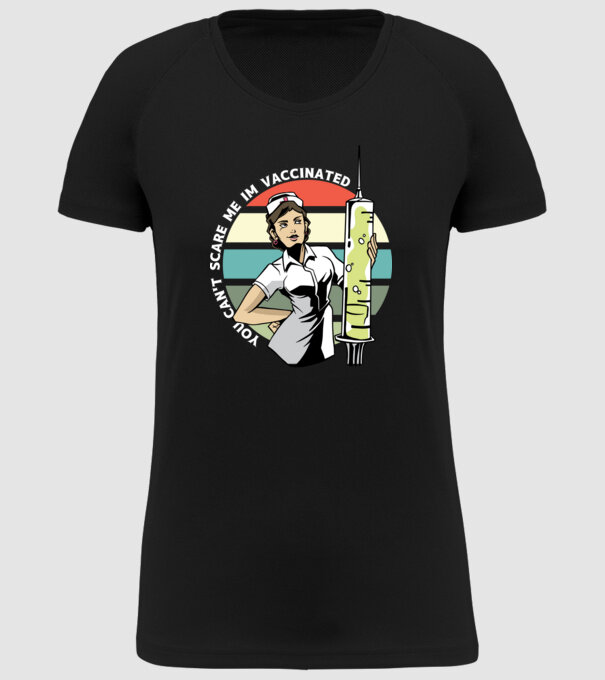 Nu mă poți speria cu nimic, sunt vaccinat model negru pe tricou