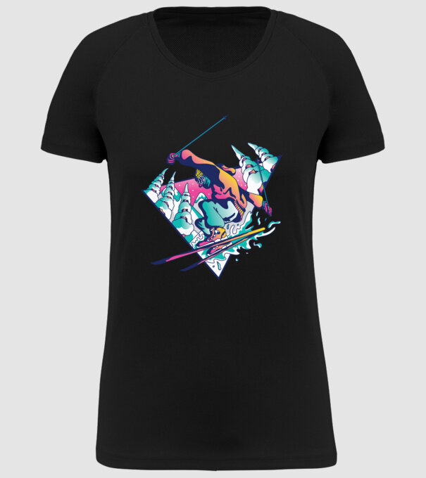 Broască țestoasă model negru pe tricou