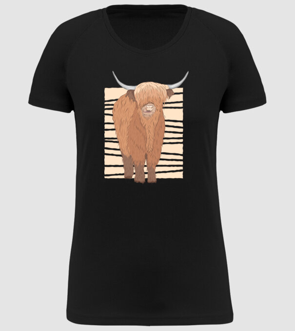 Vită scoțiană model negru pe tricou