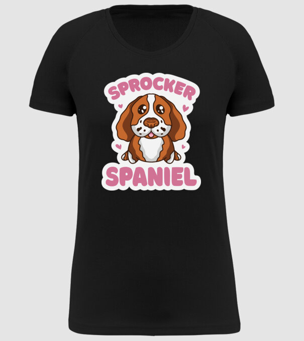 Sprocker Spaniel model negru pe tricou