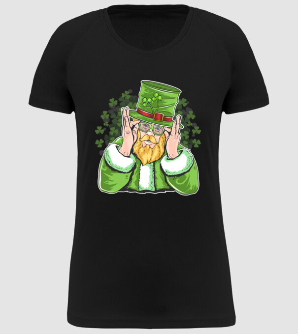 Sfântul Patrick Barbă irlandeză model negru pe tricou