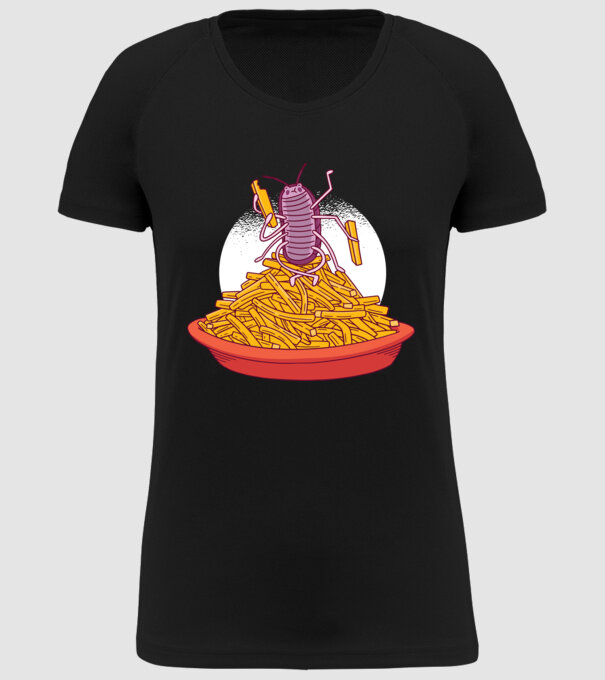 Insectă de Cartofi prăjiți model negru pe tricou