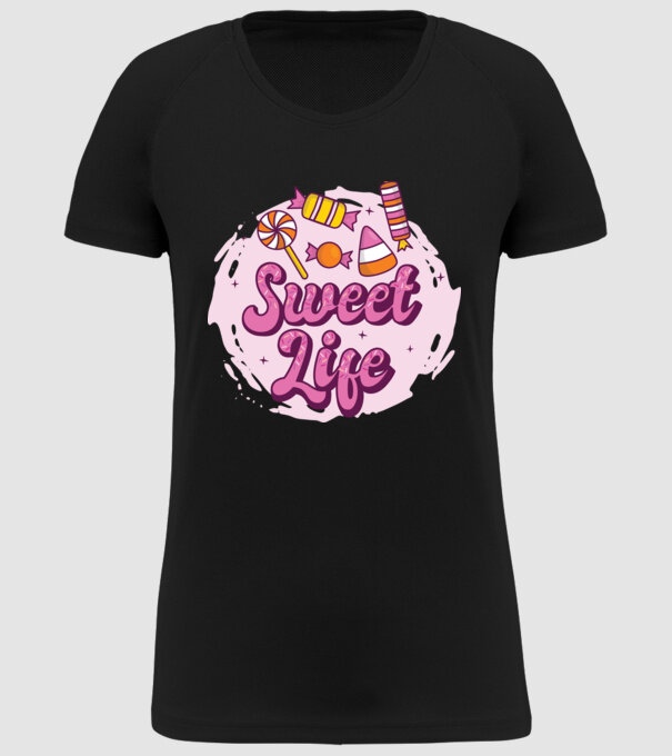 Sweet Life - Viață dulce model negru pe tricou