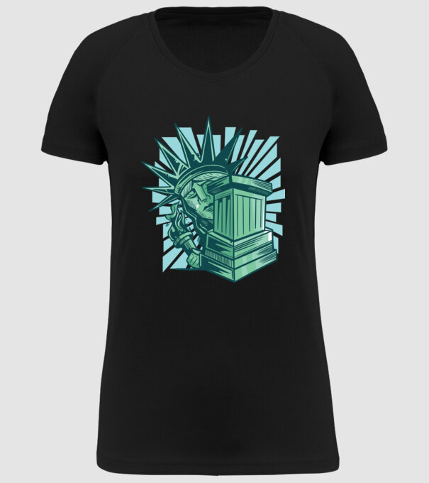 Statuia Libertății model negru pe tricou