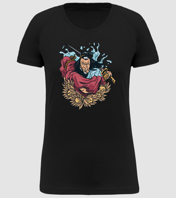 Samurai model negru pe tricou
