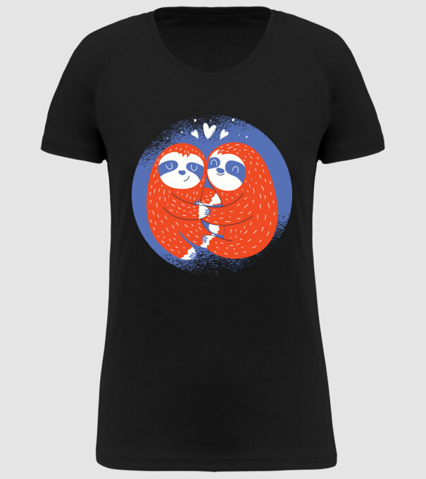 Leneși îndrăgostiți model negru pe tricou