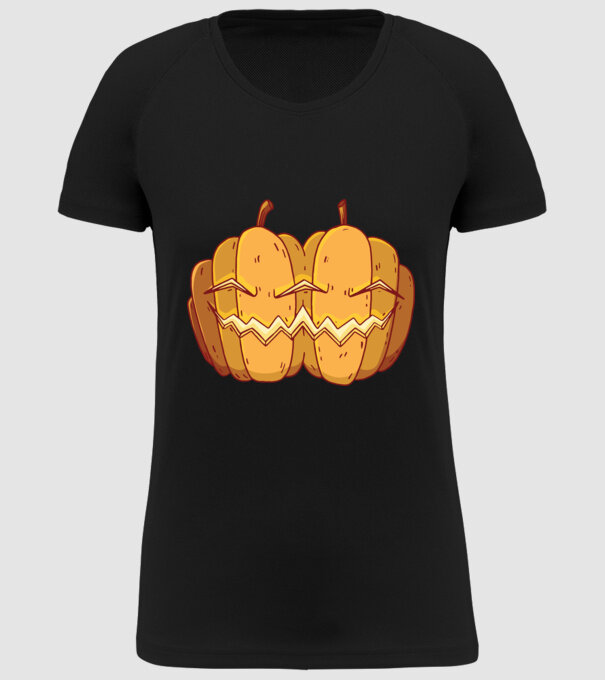 Dovleci siamezi de Halloween model negru pe tricou