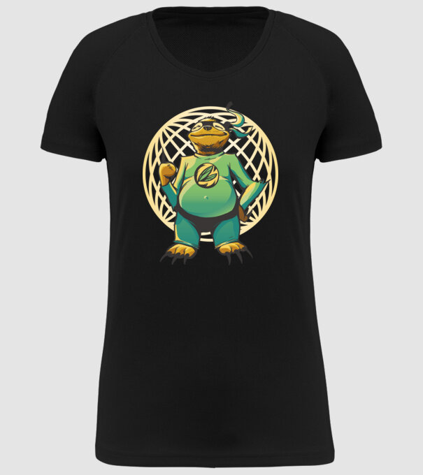 Leneș Super model negru pe tricou