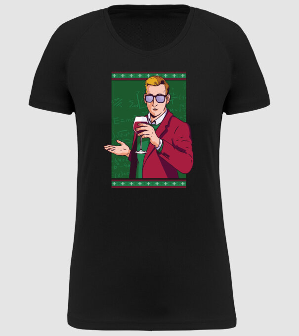 Profesor cu vin model negru pe tricou