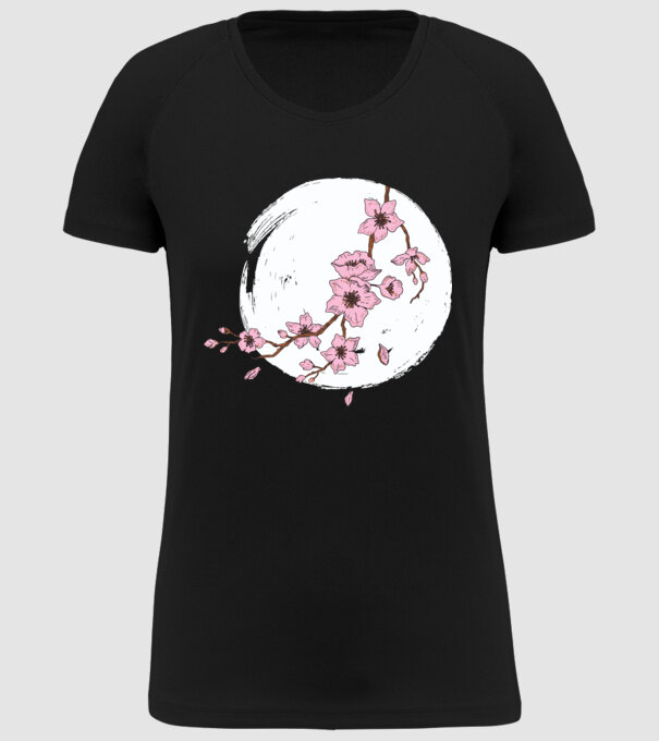 Înflorire de primăvară model negru pe tricou