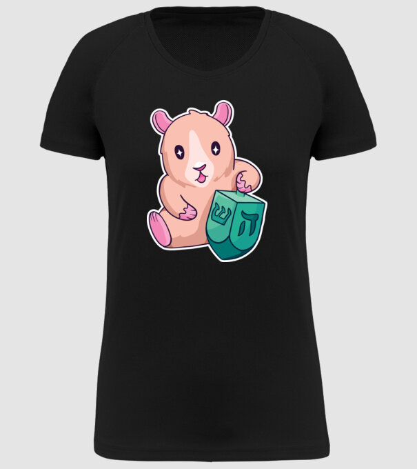 Porcușor de Guineea model negru pe tricou