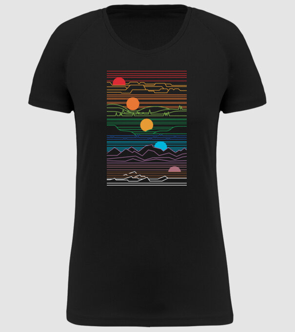 Linii Natură model negru pe tricou