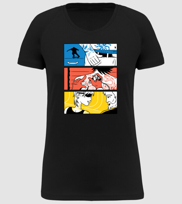 Tatuaj ilustrare model negru pe tricou