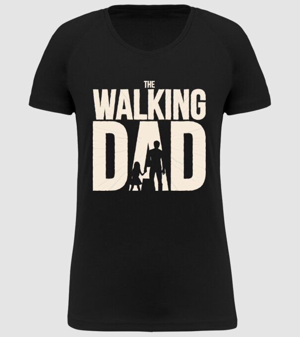 The Walking Dad model negru pe tricou