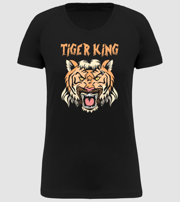 Tiger King model negru pe tricou