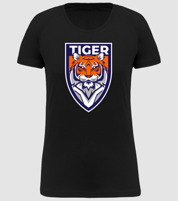 Stemă Tigru model negru pe tricou