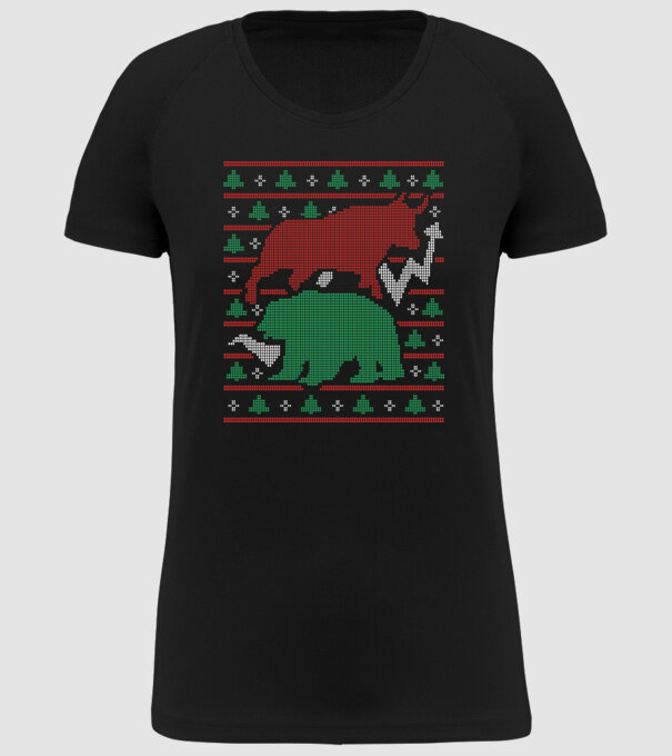 Pulover urât Bursa de valori model negru pe tricou