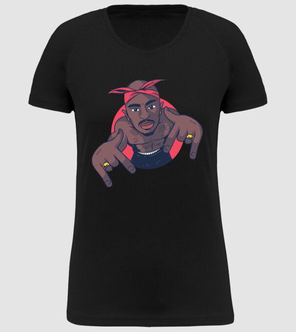 Tupac Shakur Rap model negru pe tricou