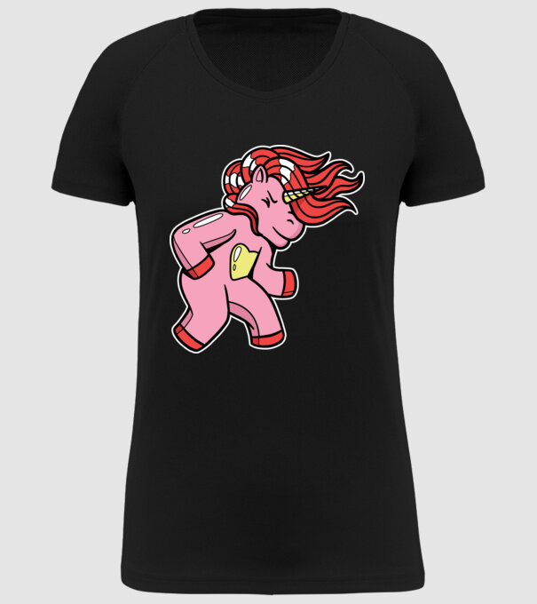 Unicorn model negru pe tricou