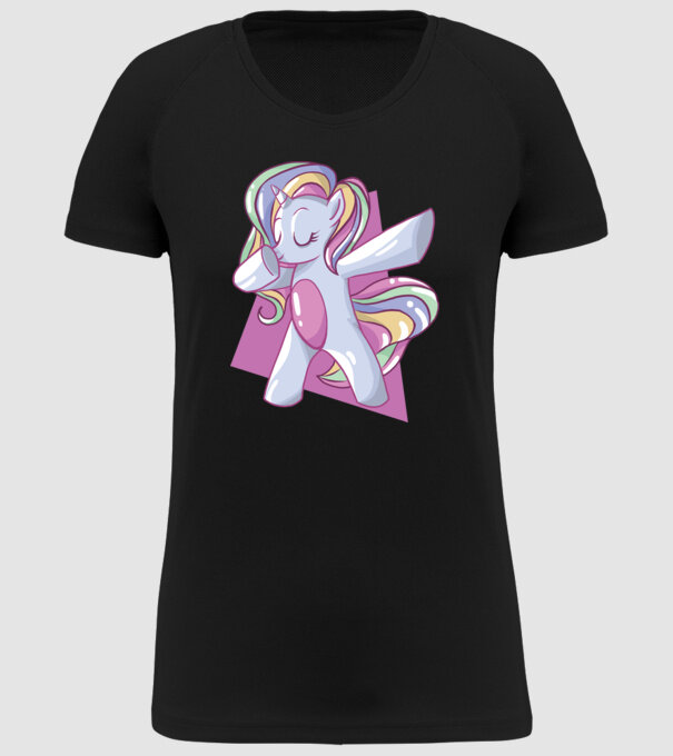 Unicorn DAB model negru pe tricou