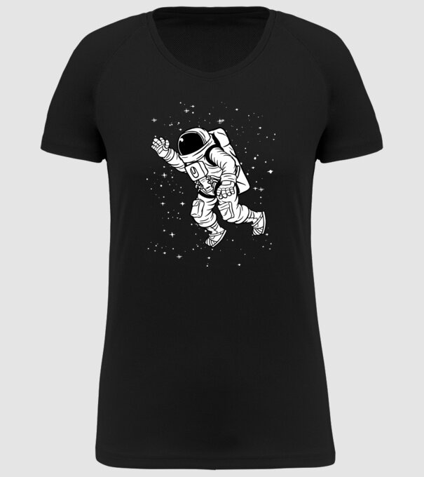 Astronaut model negru pe tricou
