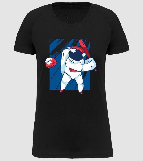 Baseball Astronaut model negru pe tricou